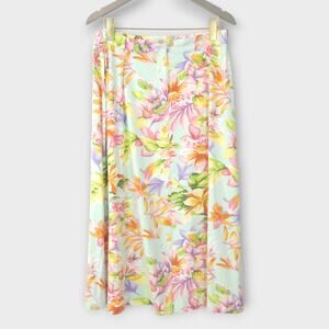 Jaclyn Smith Floral Skirt Womens 14 / 16 ALTERED Summer Midi Tea Length …